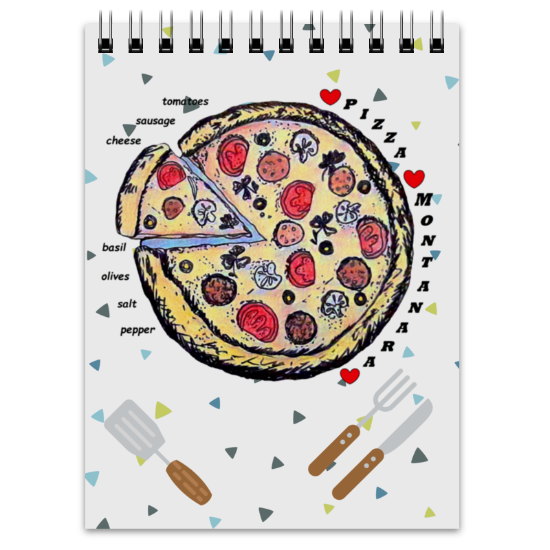 Printio Блокнот Пицца пицца еда и бизнес