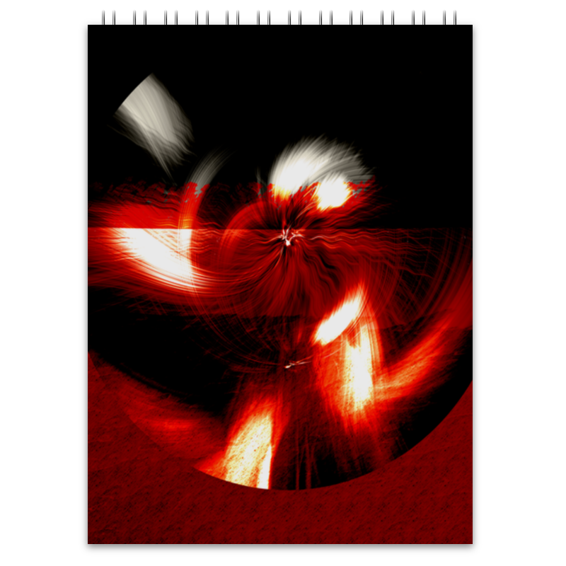 Printio Блокнот Абстракция в красном круге printio футболка классическая абстракция в красном круге