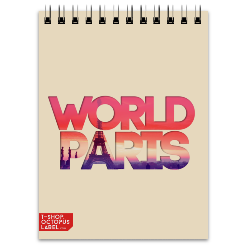 Printio Блокнот different world: paris printio тетрадь на скрепке different world paris