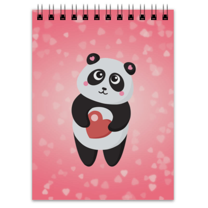 Printio Блокнот Панда с сердечком printio лонгслив панда с сердечком