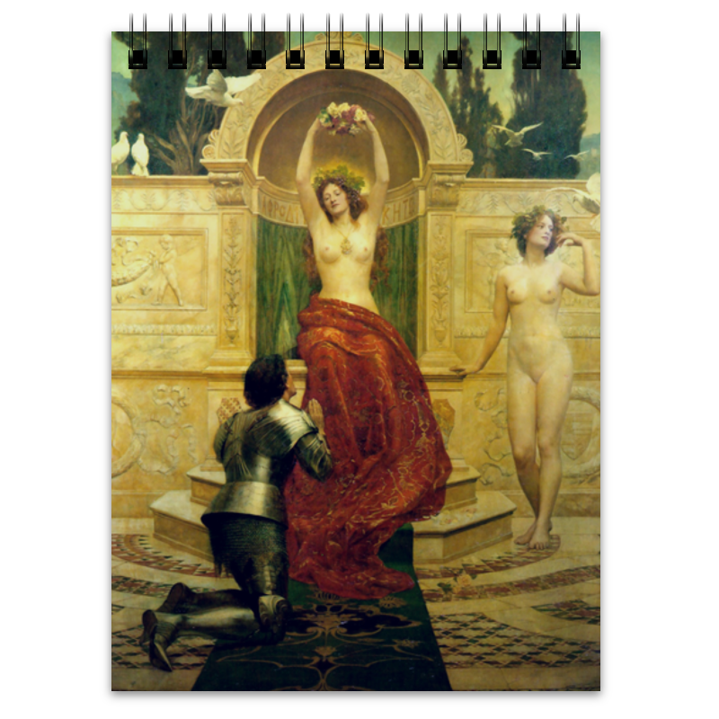 printio значок женский портрет джон кольер Printio Блокнот Тангейзер на венериной горе