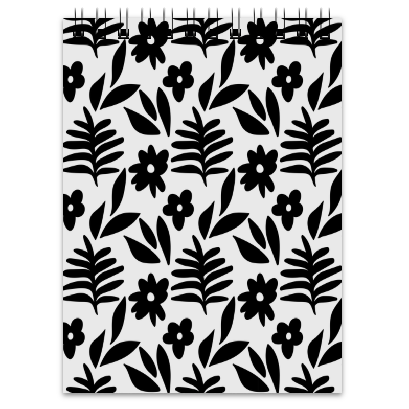 Printio Блокнот Черно-белые цветы