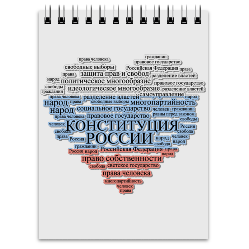 Printio Блокнот Конституция рф. глава 1 кратко макушин а эволюционная конституция российского народа