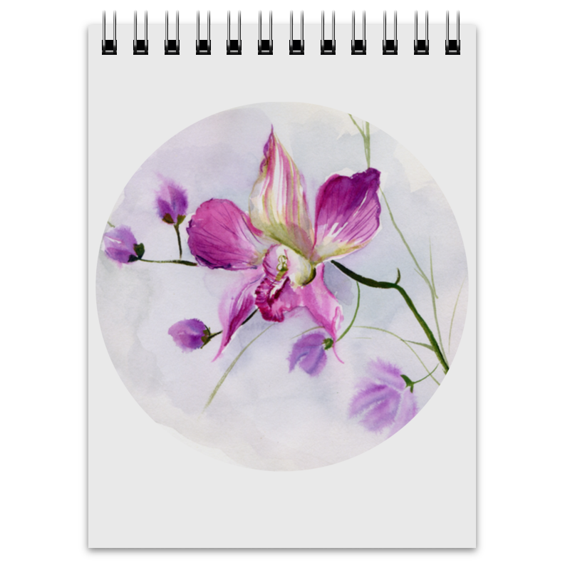цена Printio Блокнот Розовая орхидея