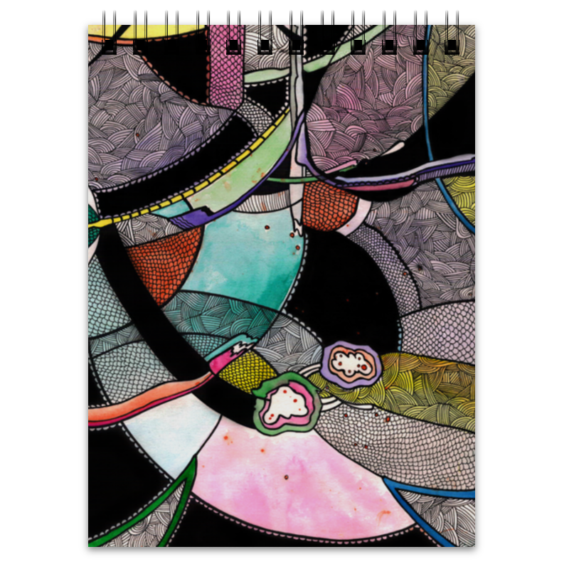 Printio Блокнот Акварельная абстракция космическая планета кодовая книга с планшетом ретро блокнот студенческий блокнот для колледжа необычная книга с кодом для мальчиков жур