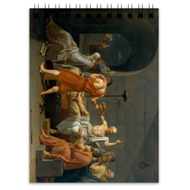 Printio Блокнот Смерть сократа (картина жака-луи давида) путь будды священная дхаммапада с иллюстрациями из музея рубина нью йорк