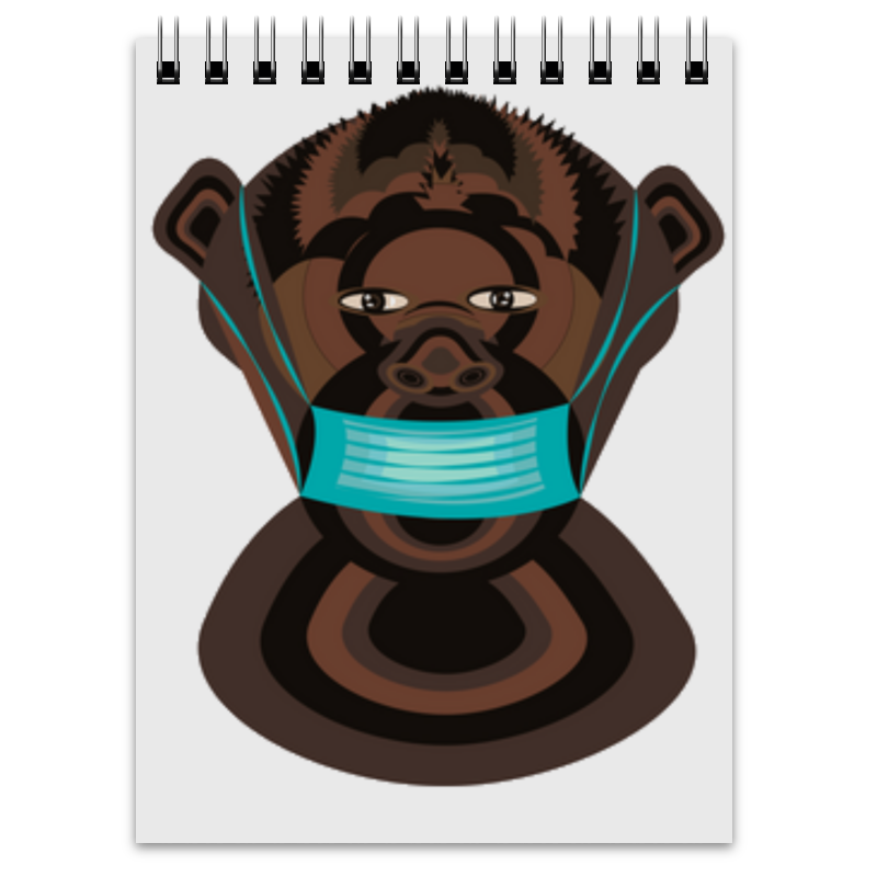 Printio Блокнот шимпанзе в маске printio 3d кружка шимпанзе в маске