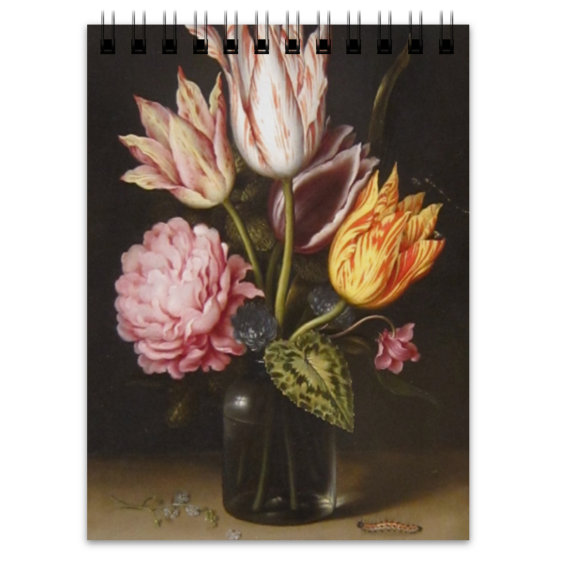 Printio Блокнот Букет из тюльпанов, роз, клевера, и цикламен
