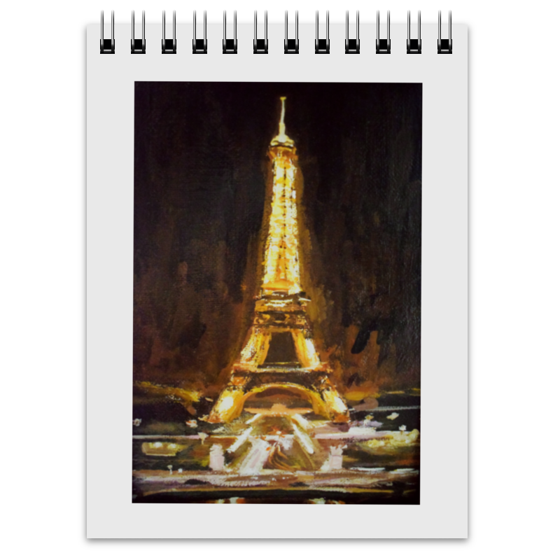 Printio Блокнот Париж printio обложка для паспорта француженка блондинка на фоне эйфелевой башни