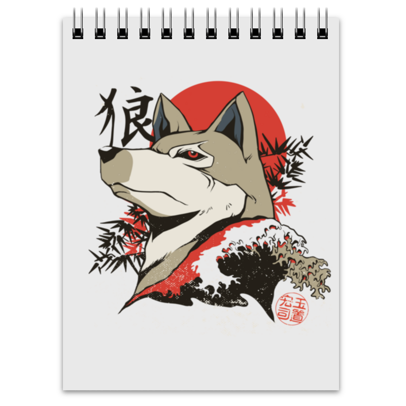 Printio Блокнот Japanese wolf printio тетрадь на скрепке japanese wolf