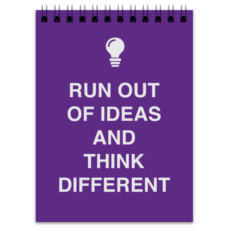 Printio Блокнот Run out of ideas and think different printio блокнот на пружине а4 run out of ideas and think different