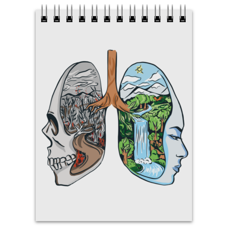Printio Блокнот Lungs landscape printio календарь а2 lungs landscape