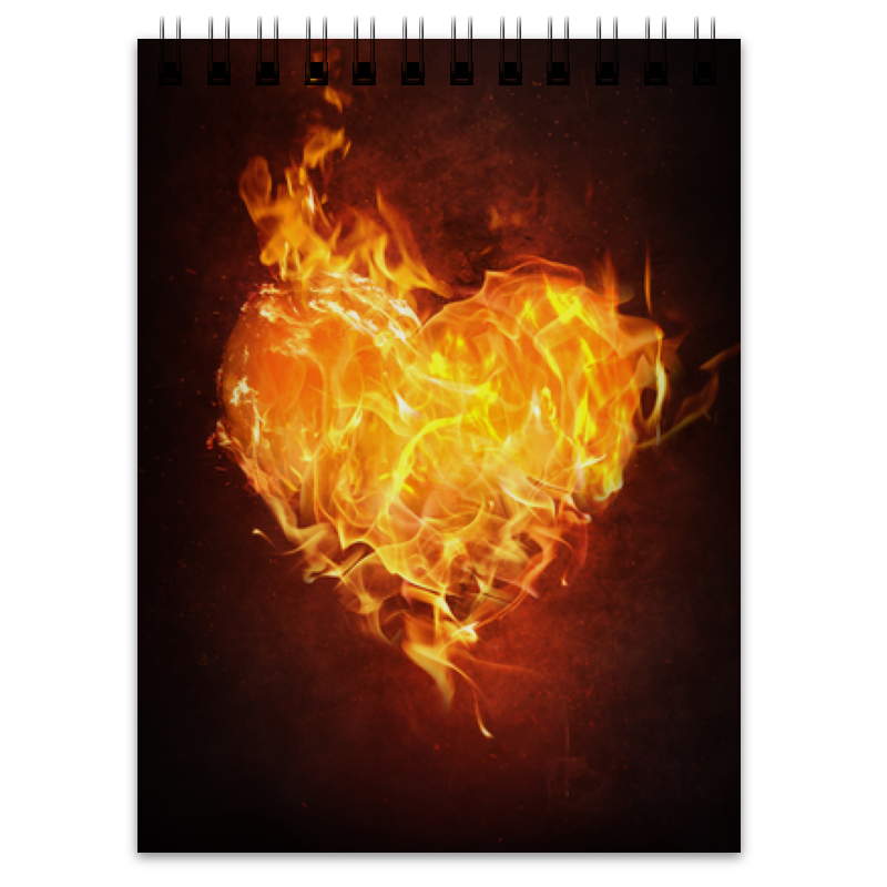 Printio Блокнот Огненное сердце printio обложка для паспорта огненное сердце