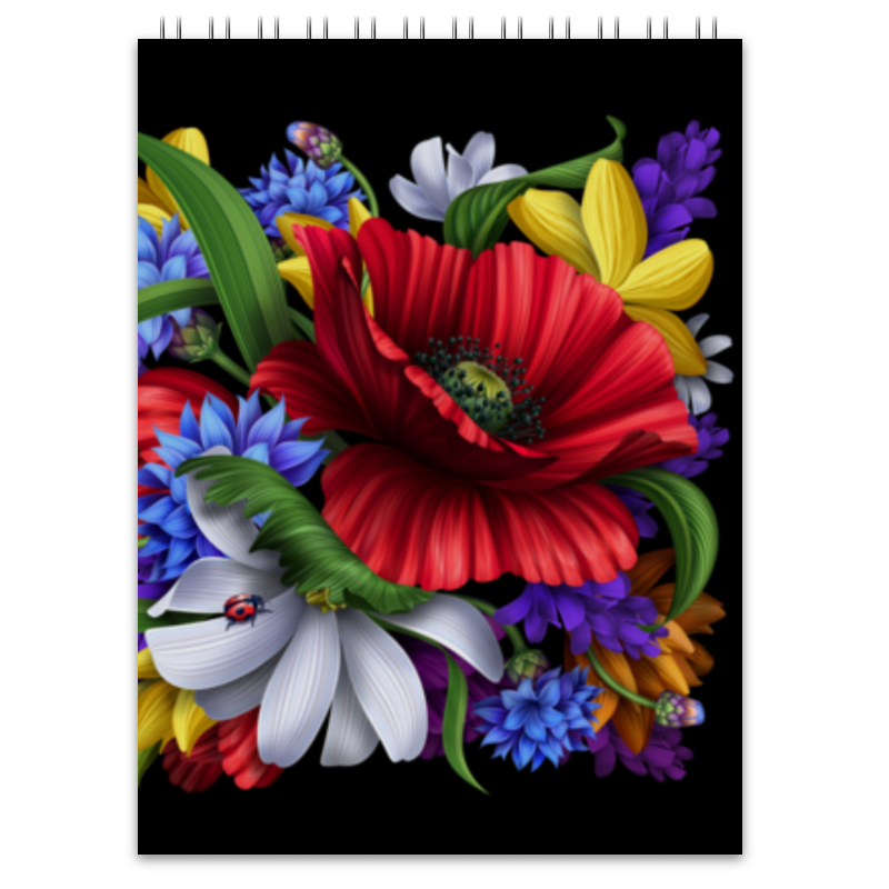 Printio Блокнот Композиция цветов композиция из пластиковых растений prime 2 15см