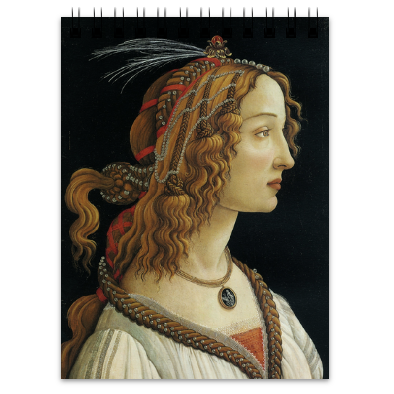 Printio Блокнот Портрет молодой женщины (боттичелли)