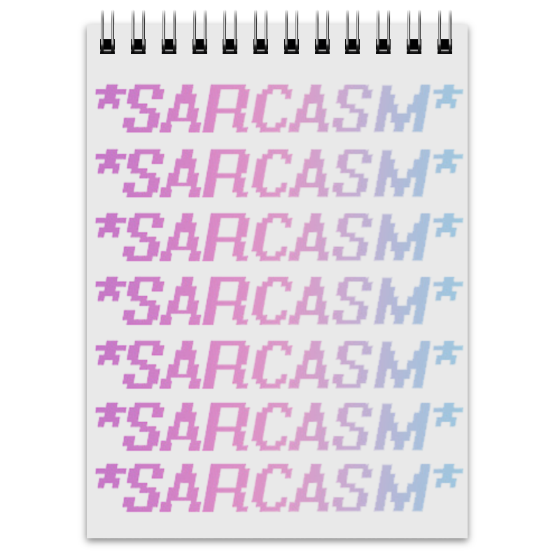 Printio Блокнот *sarcasm* силиконовый чехол с принтом sarcasm для oppo a31 оппо а31