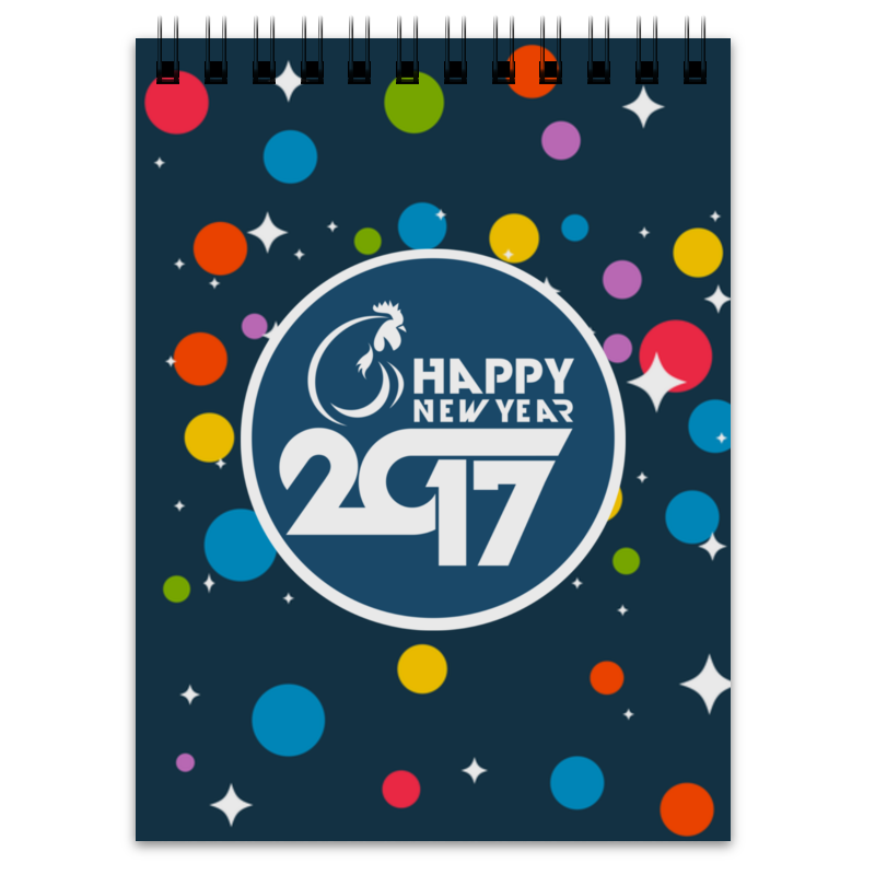 Printio Блокнот Happy new year 2017 printio скатерть квадратная happy new year 2017