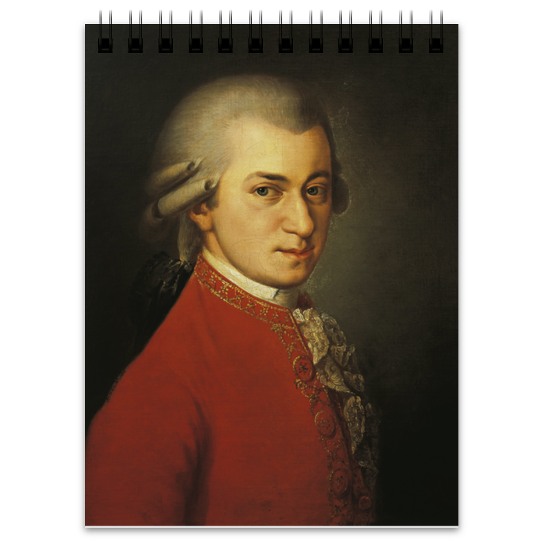 Printio Блокнот Портрет вольфганга амадея моцарта (кисти крафт)