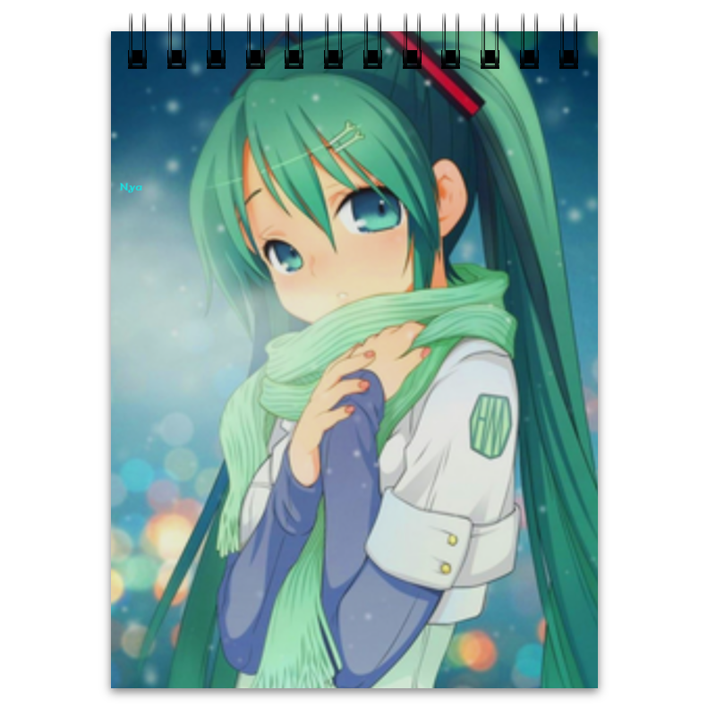 printio коврик для мышки круглый miku hatsune sush Printio Блокнот Miku hatsune sush