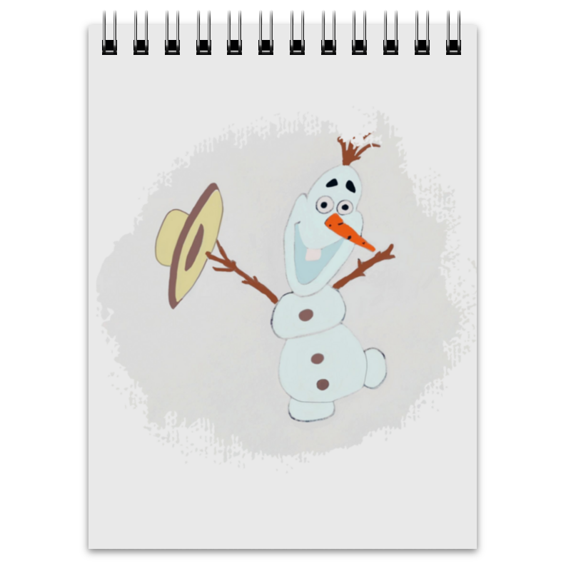 веселый снеговик игры и головоломки Printio Блокнот Снеговик