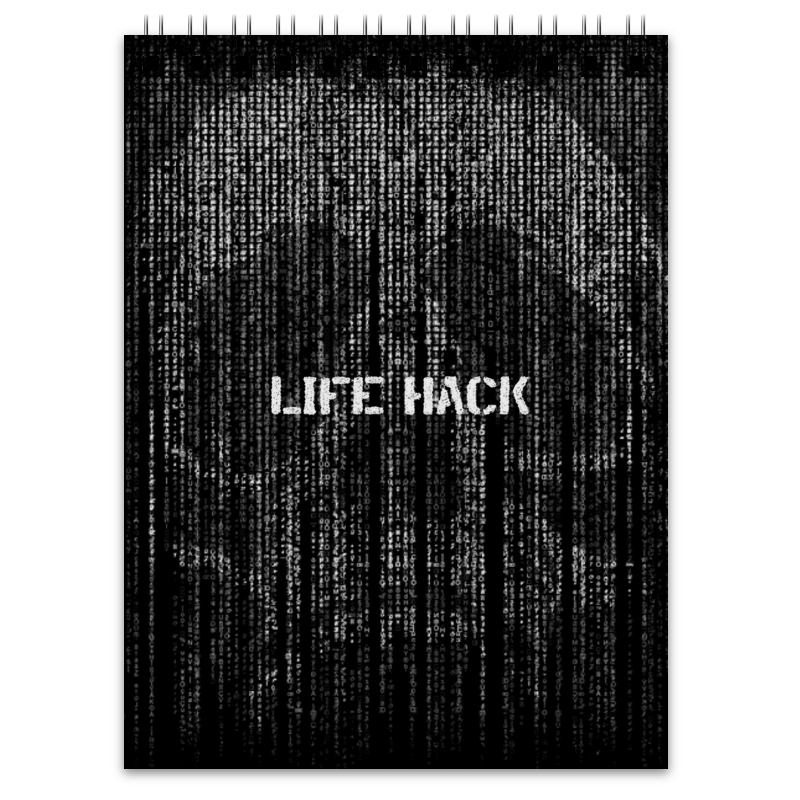 Printio Блокнот Череп life hack printio футболка классическая череп life hack