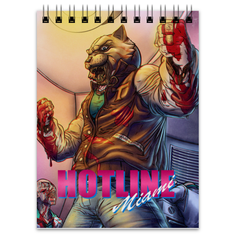 printio обложка для паспорта hotline miami Printio Блокнот Hotline miami tony