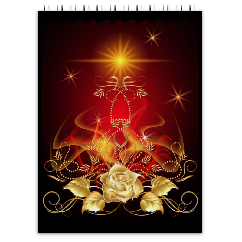 Printio Блокнот Золотая роза сумка на молнии маленький принц розы на красном фоне 37х38