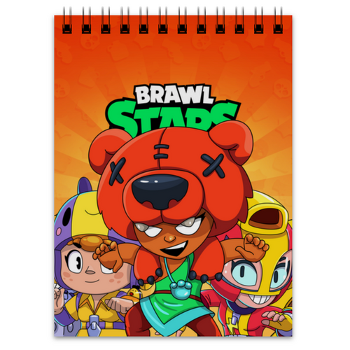 Заказать блокнот в Москве. Блокнот BRAWL STARS NITA от geekbox - готовые дизайны и нанесение принтов.