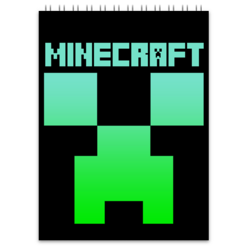 Заказать блокнот в Москве. Блокнот MINECRAFT CREEPER от vista12761@rambler.ru - готовые дизайны и нанесение принтов.