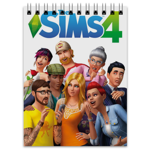 Заказать блокнот в Москве. Блокнот The Sims 4 от supergood_777 - готовые дизайны и нанесение принтов.
