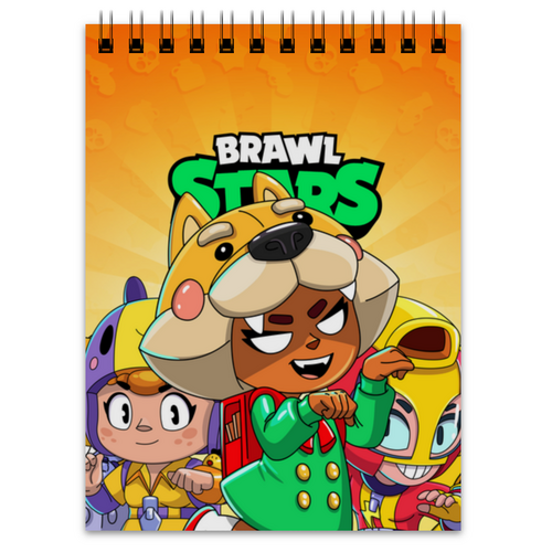 Заказать блокнот в Москве. Блокнот BRAWL STARS NITA SHIBA от geekbox - готовые дизайны и нанесение принтов.