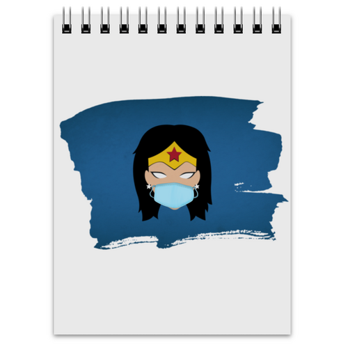 Заказать блокнот в Москве. Блокнот Чудо-женщина (Коллекция: Герои носят маски) от GeekFox  - готовые дизайны и нанесение принтов.