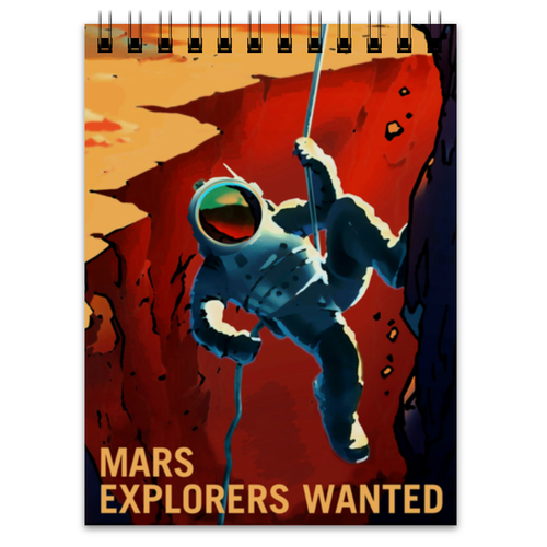 Заказать блокнот в Москве. Блокнот Марс ждет тебя! от The Spaceway  - готовые дизайны и нанесение принтов.