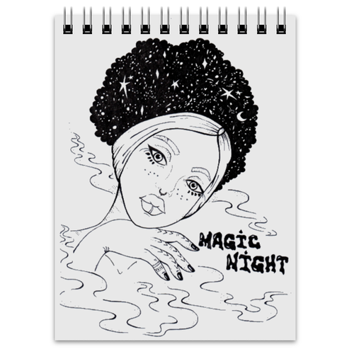 Заказать блокнот в Москве. Блокнот Magic night / Волшебная ночь от Hartles - готовые дизайны и нанесение принтов.
