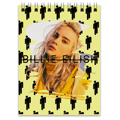 Заказать блокнот в Москве. Блокнот Billie Eilish от zagrebai  - готовые дизайны и нанесение принтов.