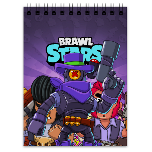 Заказать блокнот в Москве. Блокнот BRAWL STARS RICOCHET от geekbox - готовые дизайны и нанесение принтов.