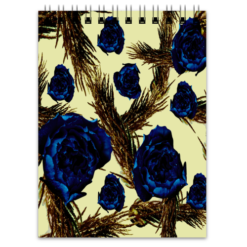 Заказать блокнот в Москве. Блокнот синие розы от THE_NISE  - готовые дизайны и нанесение принтов.