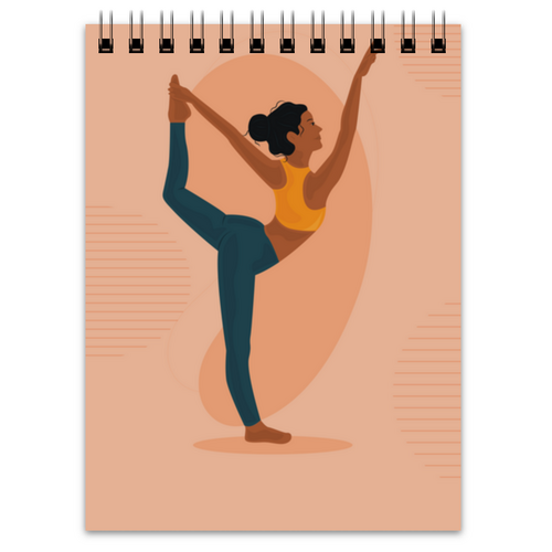 Заказать блокнот в Москве. Блокнот Йога студия от BeliySlon - готовые дизайны и нанесение принтов.