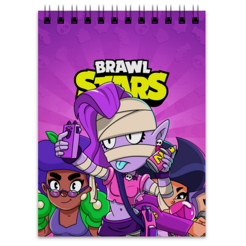 Заказать блокнот в Москве. Блокнот BRAWL STARS EMZ от geekbox - готовые дизайны и нанесение принтов.