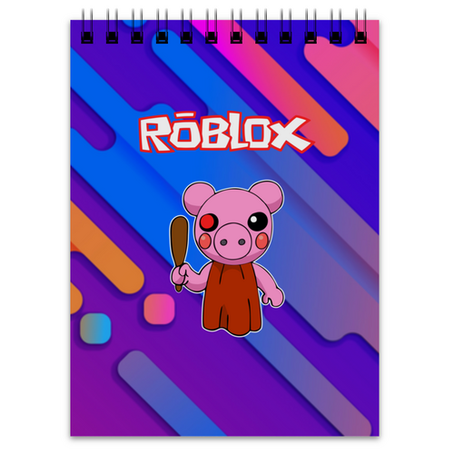 Заказать блокнот в Москве. Блокнот Свинка Roblox Piggy игра от Елена Елена - готовые дизайны и нанесение принтов.