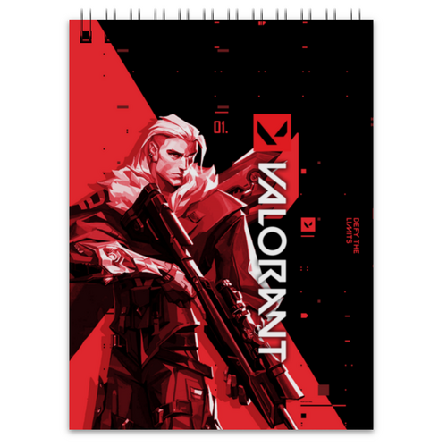 Заказать блокнот в Москве. Блокнот VALORANT SOVA от geekbox - готовые дизайны и нанесение принтов.