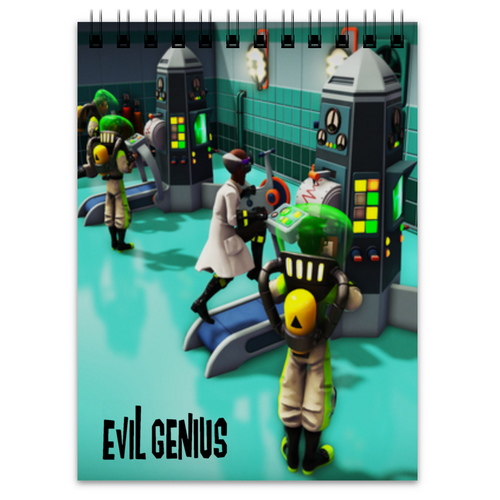 Заказать блокнот в Москве. Блокнот Evil Genius от THE_NISE  - готовые дизайны и нанесение принтов.
