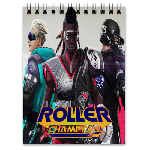 Заказать блокнот в Москве. Блокнот Roller Champions от THE_NISE  - готовые дизайны и нанесение принтов.