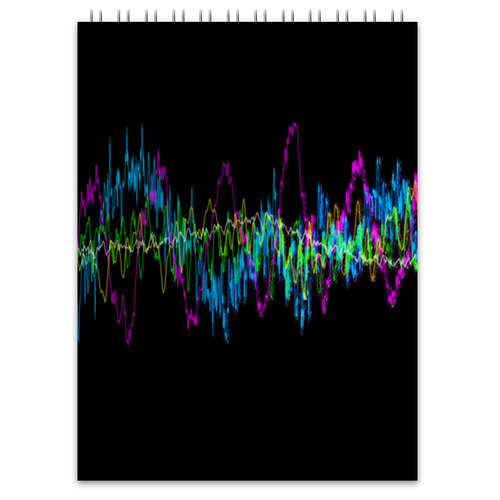 Заказать блокнот в Москве. Блокнот Звуковая волна от THE_NISE  - готовые дизайны и нанесение принтов.