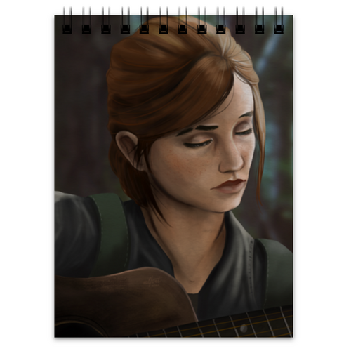 Заказать блокнот в Москве. Блокнот Ellie, The Last Of Us: Part 2 от gimadiyev@gmail.com - готовые дизайны и нанесение принтов.