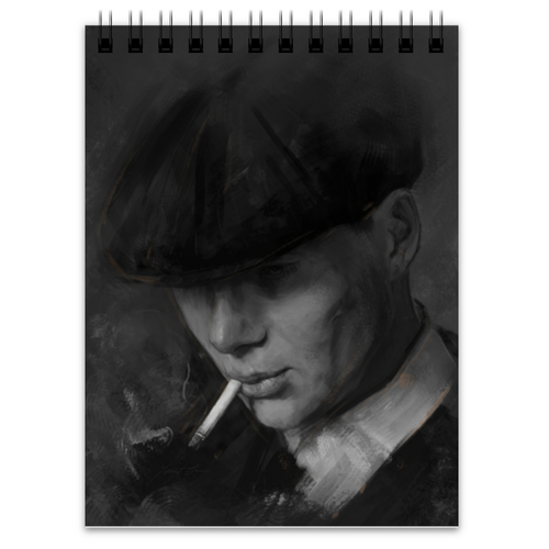 Заказать блокнот в Москве. Блокнот Tommy Shelby - Острые козырьки от Дана Столыпина - готовые дизайны и нанесение принтов.