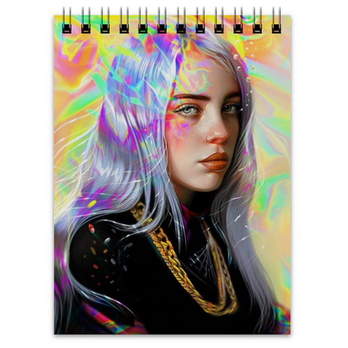 Заказать блокнот в Москве. Блокнот Billie Eilish от Jimmy Flash - готовые дизайны и нанесение принтов.