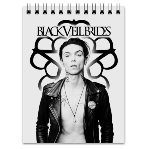 Заказать блокнот в Москве. Блокнот Black Veil Brides от geekbox - готовые дизайны и нанесение принтов.