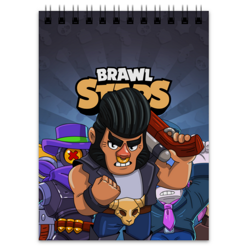 Заказать блокнот в Москве. Блокнот BRAWL STARS BULL от geekbox - готовые дизайны и нанесение принтов.