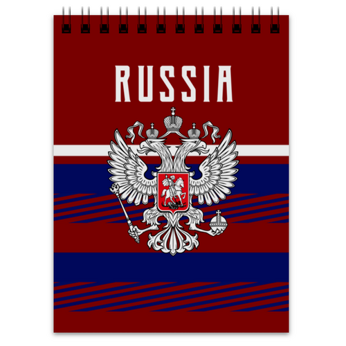 Заказать блокнот в Москве. Блокнот Russia от THE_NISE  - готовые дизайны и нанесение принтов.